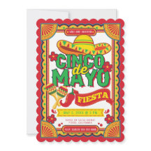 Cinco de Mayo Fiesta Sombrero-inbjudan