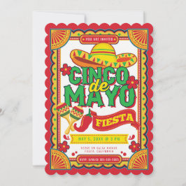 Cinco de Mayo Fiesta Sombrero-inbjudan Inbjudningar