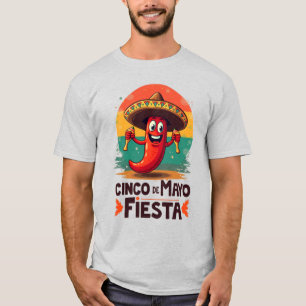 Cinco de Mayo Fiesta - Spicy & Roligt Mexikanska P T Shirt