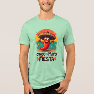 Cinco de Mayo Fiesta - Spicy & Roligt Mexikanska P T Shirt