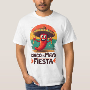Cinco de Mayo Fiesta - Spicy & Roligt Mexikanska P T Shirt
