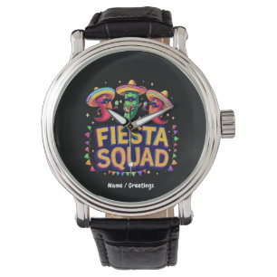 Cinco de Mayo Fiesta Squad Familjen Mexikanska Par Armbandsur