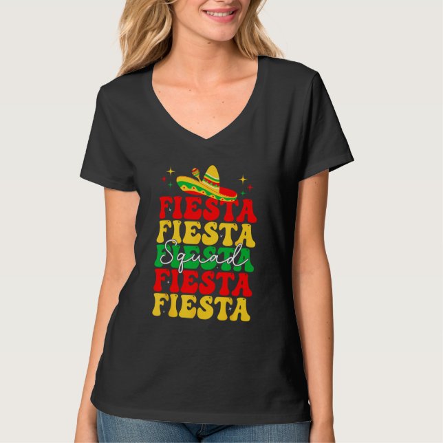 Cinco De Mayo Fiesta Squad Family Matching Group W T Shirt (Framsida)