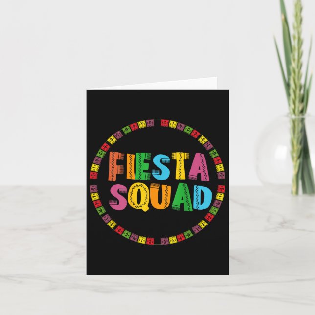 Cinco De Mayo Fiesta Squad Funny Låt oss Fiesta Me Kort (Framsida)