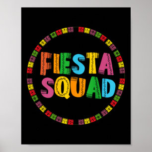 Cinco De Mayo Fiesta Squad Funny Låt oss Fiesta Me Poster