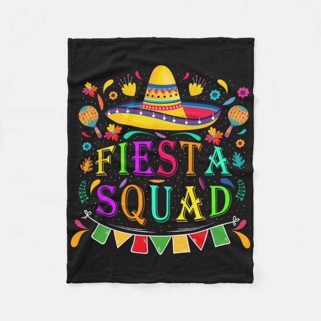 Cinco De Mayo Fiesta Squad Mexican Party Cinco De Fleecefilt (Framsidan)