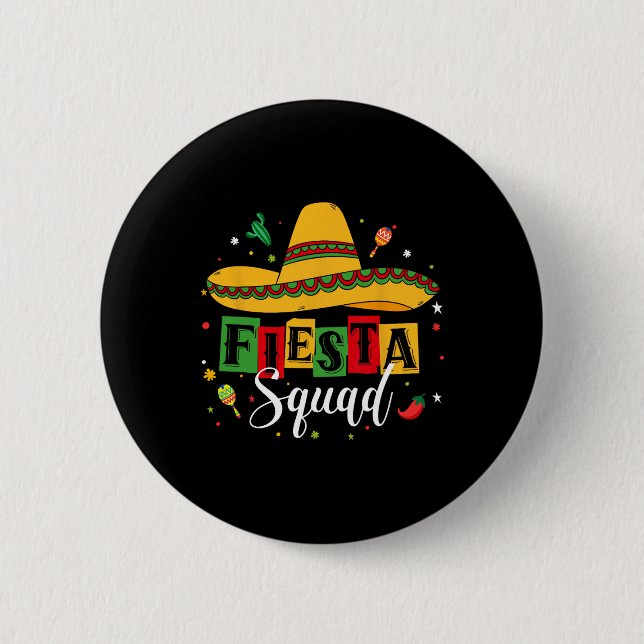 Cinco De Mayo Fiesta Squad Mexican Party Cinco De Knapp (Framsida)