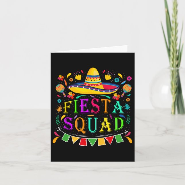 Cinco De Mayo Fiesta Squad Mexican Party Cinco De Kort (Framsida)