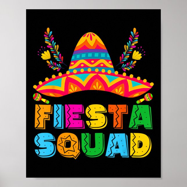 Cinco De Mayo Fiesta Squad Mexican Party Cinco De Poster (Framsidan)