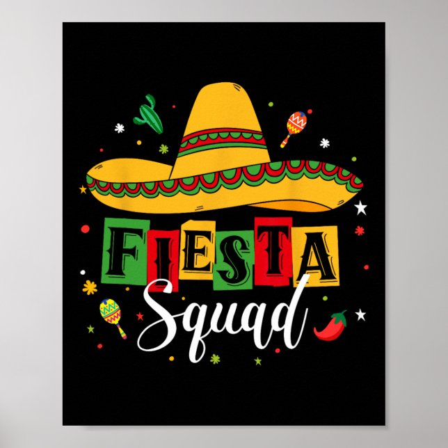 Cinco De Mayo Fiesta Squad Mexican Party Cinco De Poster (Framsidan)