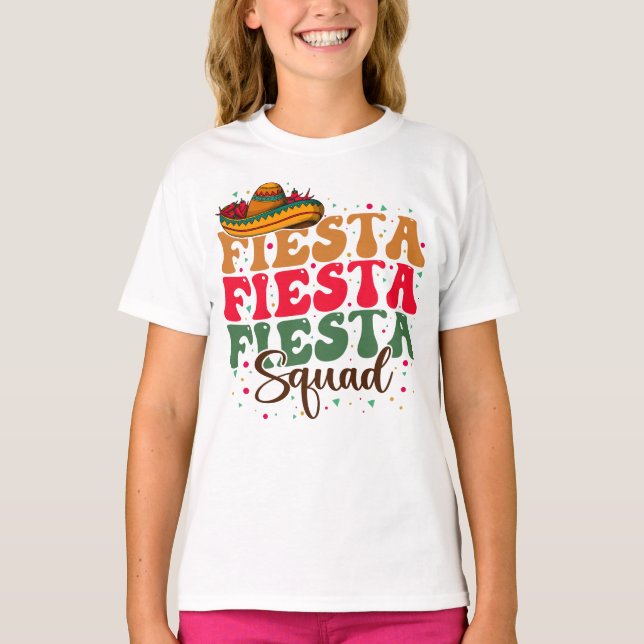 Cinco De Mayo Fiesta Squad Mexikanska Party T Shirt (Framsida)
