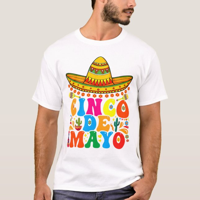 Cinco De Mayo Fiesta Surprise Camisa 5 De Mayo T Shirt (Framsida)