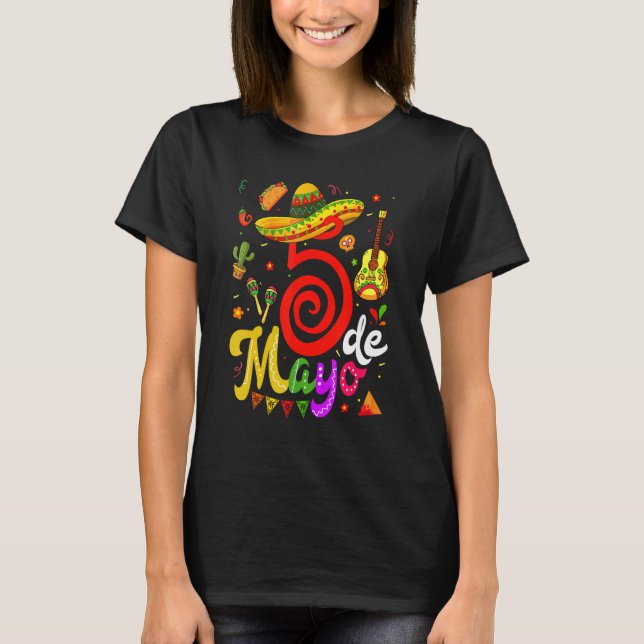 Cinco De Mayo Fiesta Surprise Camisa 5 De Mayo Viv T Shirt (Framsida)