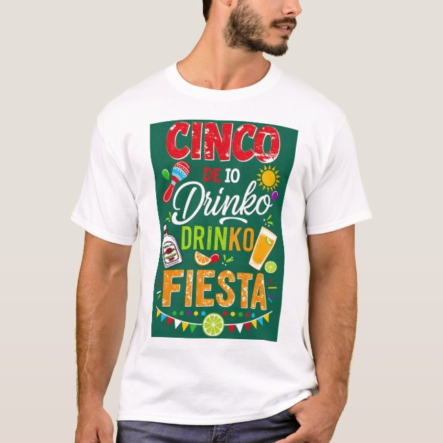 Cinco de Mayo fiesta T Shirt (Framsida)