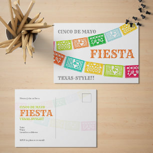 Cinco de Mayo Fiesta Texas Inbjudan Vykort