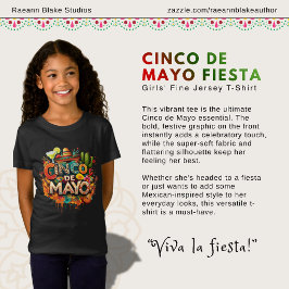 Cinco de Mayo Fiesta Tjejers Fina Jersey T-Shirt