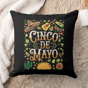 Cinco De Mayo-firande Roliga Festelement Kudde