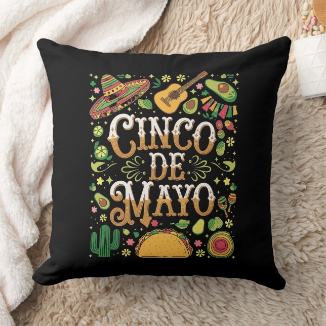 Cinco De Mayo-firande Roliga Festelement Kudde (Filt)