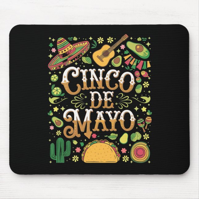 Cinco De Mayo-firande Roliga Festelement Musmatta (Framsidan)