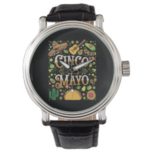 Cinco De Mayo-firande Söta festsymboler Armbandsur