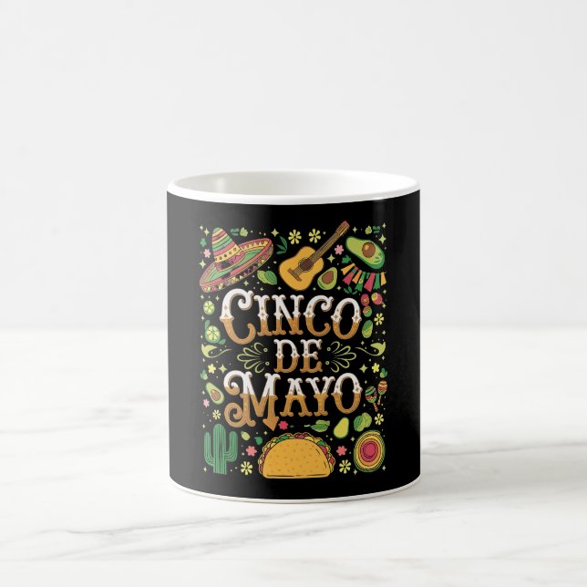 Cinco De Mayo-firande Söta festsymboler Kaffemugg (Center)