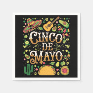 Cinco De Mayo-firande Söta festsymboler Pappersservett