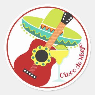 Cinco de Mayo Firande Sticker Runt Klistermärke