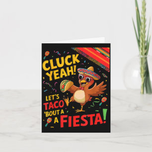 Cinco de mayo flagg kyckling kluck ja låt oss taco kort