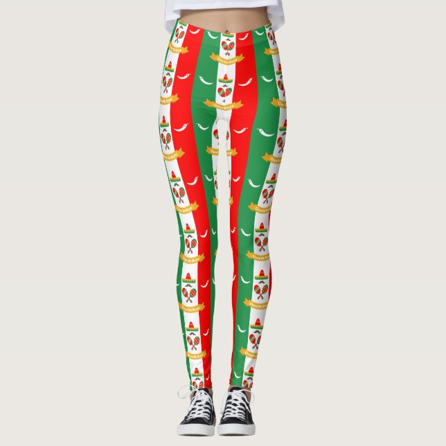 cinco de mayo flagga leggings (Framsida)