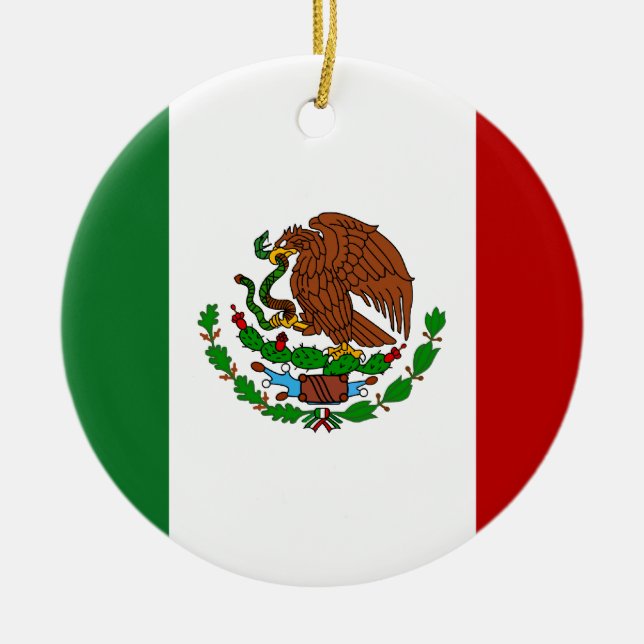 Cinco de Mayo Flagga of Mexico Julgransprydnad Keramik (Framsidan)
