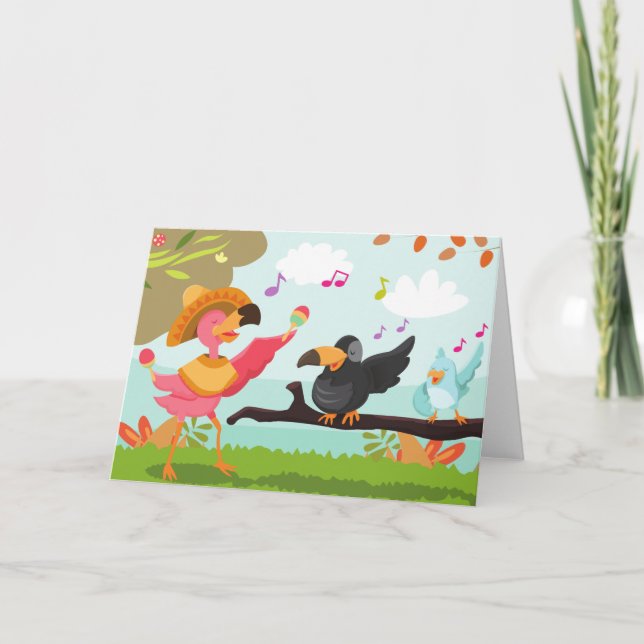 cinco de mayo flamingo inbjudan (Framsida)