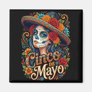 Cinco de mayo-flickor kvinnor mexikansk fiesta 5 d magnet
