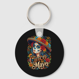 Cinco de mayo-flickor kvinnor mexikansk fiesta 5 d nyckelring