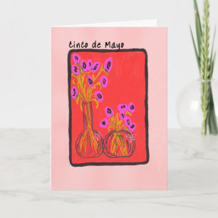 Cinco de Mayo Flowers i Vas Kort