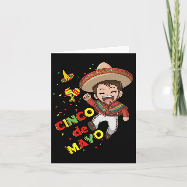 Cinco De Mayo För barn Boys Mexican Design Fantast Kort (Framsida)