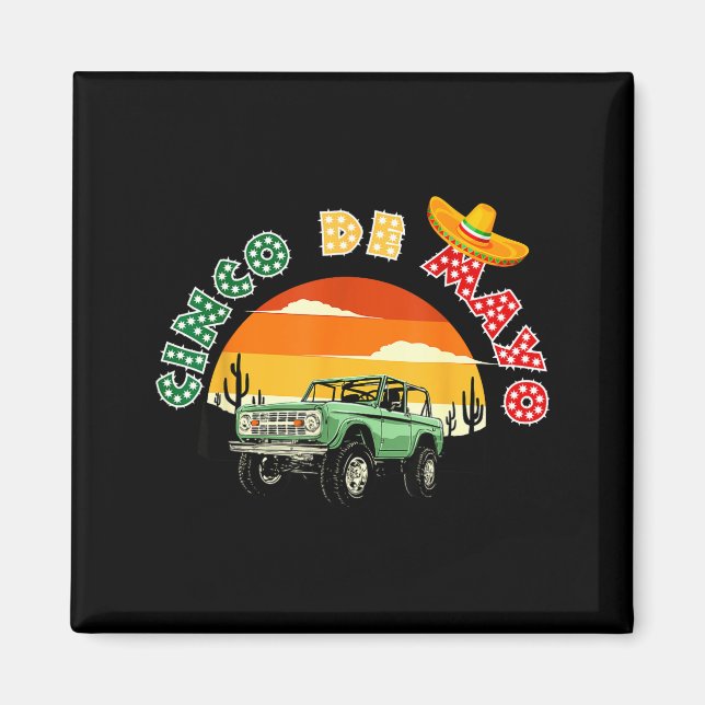 Cinco de mayo för kvinnor män och barn  magnet (Framsidan)