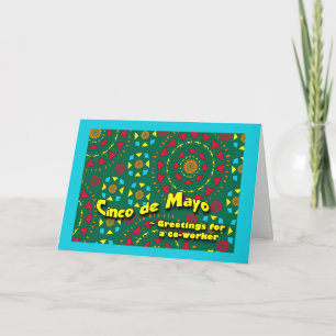 Cinco de Mayo för medarbetare, färgmosaik Kort