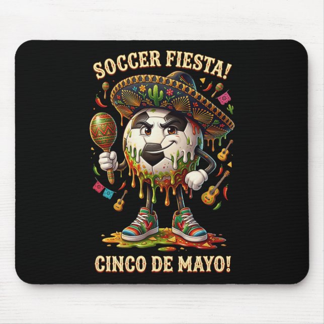 Cinco De Mayo Fotboll Fiesta Drip Sport Kärlek Män Musmatta (Framsidan)