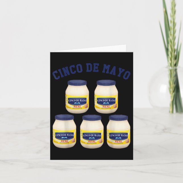 Cinco De Mayo Funny 5 Mayonnaise Burk Kort (Framsida)
