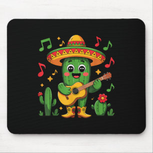 Cinco de Mayo Funny Catus med Sombrero Hat och Gu Musmatta