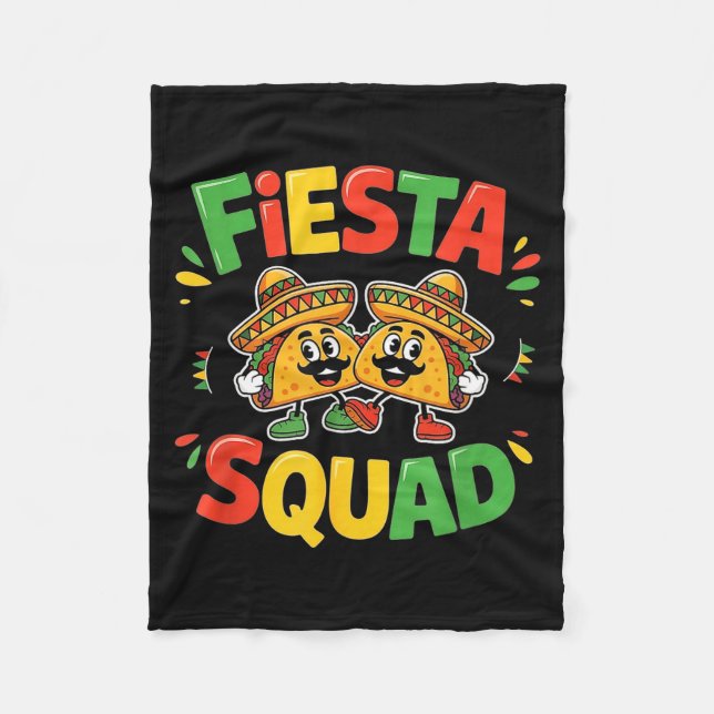 Cinco de mayo funny fiesta squad party for men fleecefilt (Framsidan)