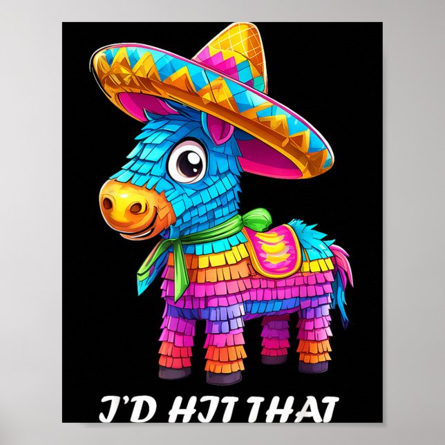 Cinco de mayo funny ideas hit that pinata men wome poster (Framsidan)