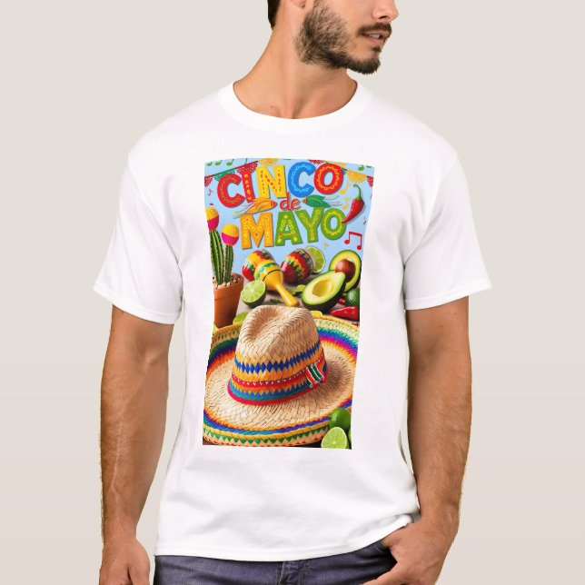 Cinco De Mayo Funny Ideas jag Slått att Pinata Man T Shirt (Framsida)
