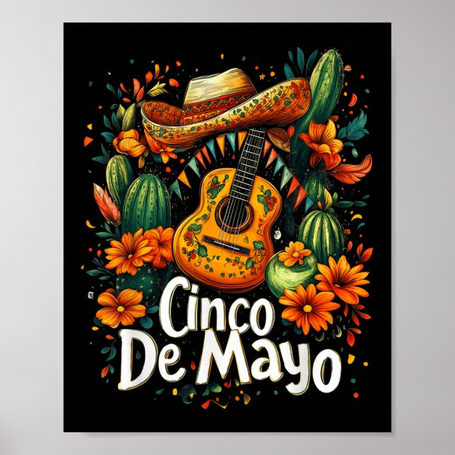 Cinco De Mayo - Funny Mexican Poncho Fiesta Party Poster (Framsidan)