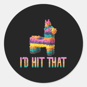 Cinco De Mayo Funny Pinata - ID Slått att Runt Klistermärke