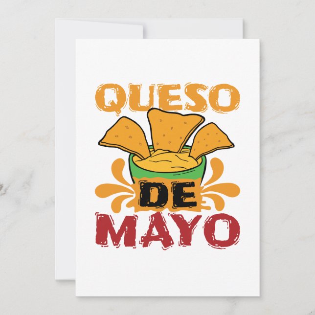 Cinco de Mayo Funny Queso Pun Julkort (Framsida)