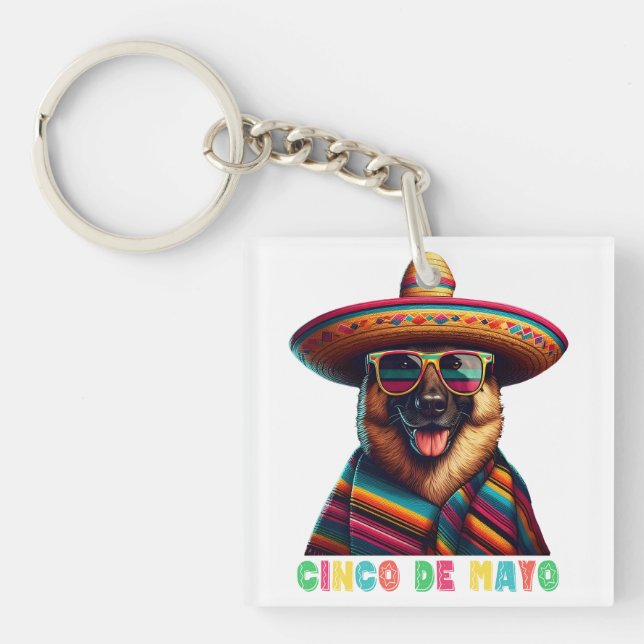 Cinco De Mayo German Shepherd with Poncho Sombrero (Framsidan)