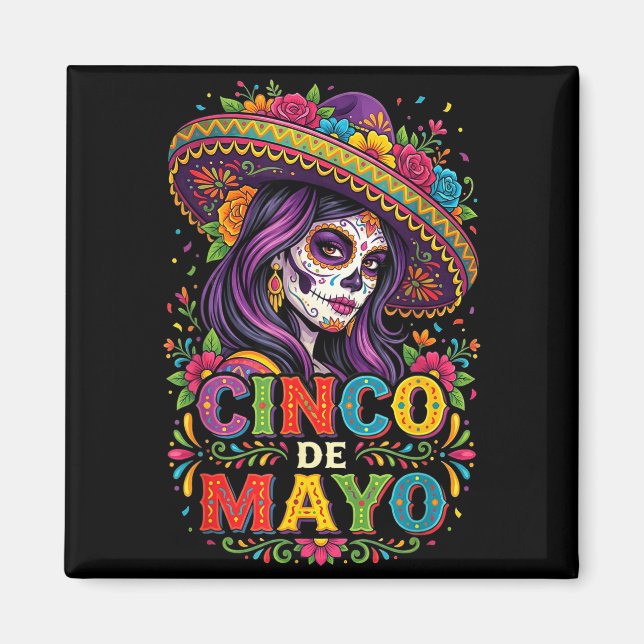 Cinco de mayo girl mexican fiesta 5 de mayo womenC Magnet (Framsidan)