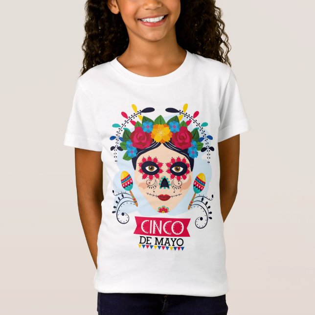 Cinco De Mayo Girls T-Shirt (Framsida)