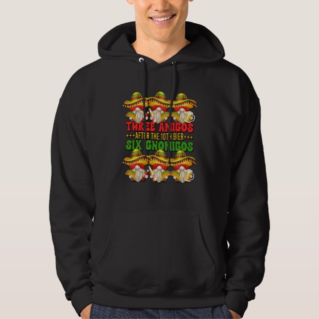 Cinco De Mayo-gnom För Män Och Taco Öl-citat Hoodie (Framsida)